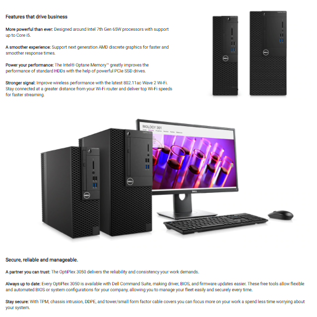 Dell OptiPlex 3050 Small Form Factor Desktop Computer