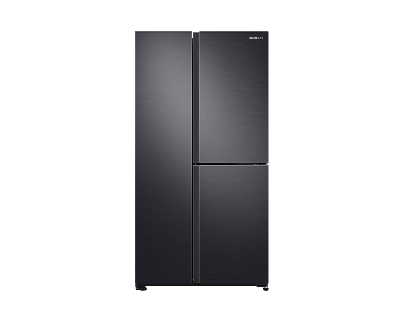 Samsung 24.3 Cu. Ft. 3-Door Side By Side Gentle Black Matte Refrigerator RS63R5591B4/TC